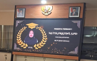 Pendidik MAN Balikpapan Raih Predikat Peserta Terbaik 1 pada Diklat Kepala Perpustakaan Sekolah Angkatan 1 Tahun 2026